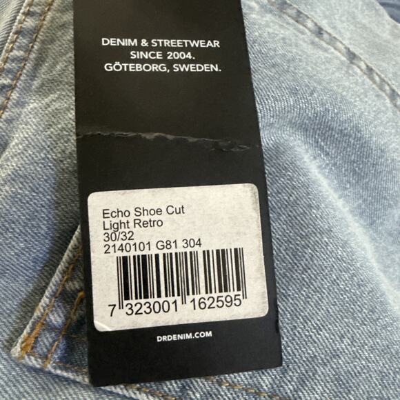 Dr. Denim Echo Shoe Cut Straight Women's 30 Light Retro High Rise NWT - Picture 6 of 8